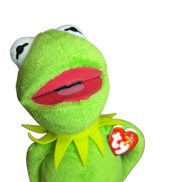 Ty Disney Kermit The Frog Plush 16" Stuffed Animal Muppets Beanie Buddies w/ Tag - Picture 3 of 6